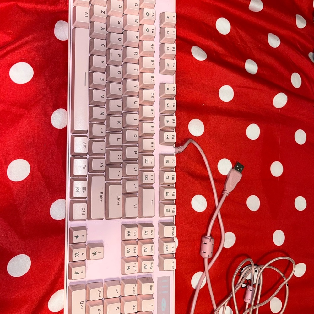 Magegee Pink USB Wired Keyboard and mouse